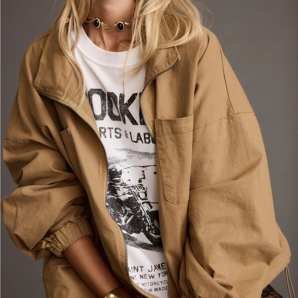 12th Tribe Tan Utility Jacket Small